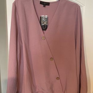 Lavender dress blouse size Large